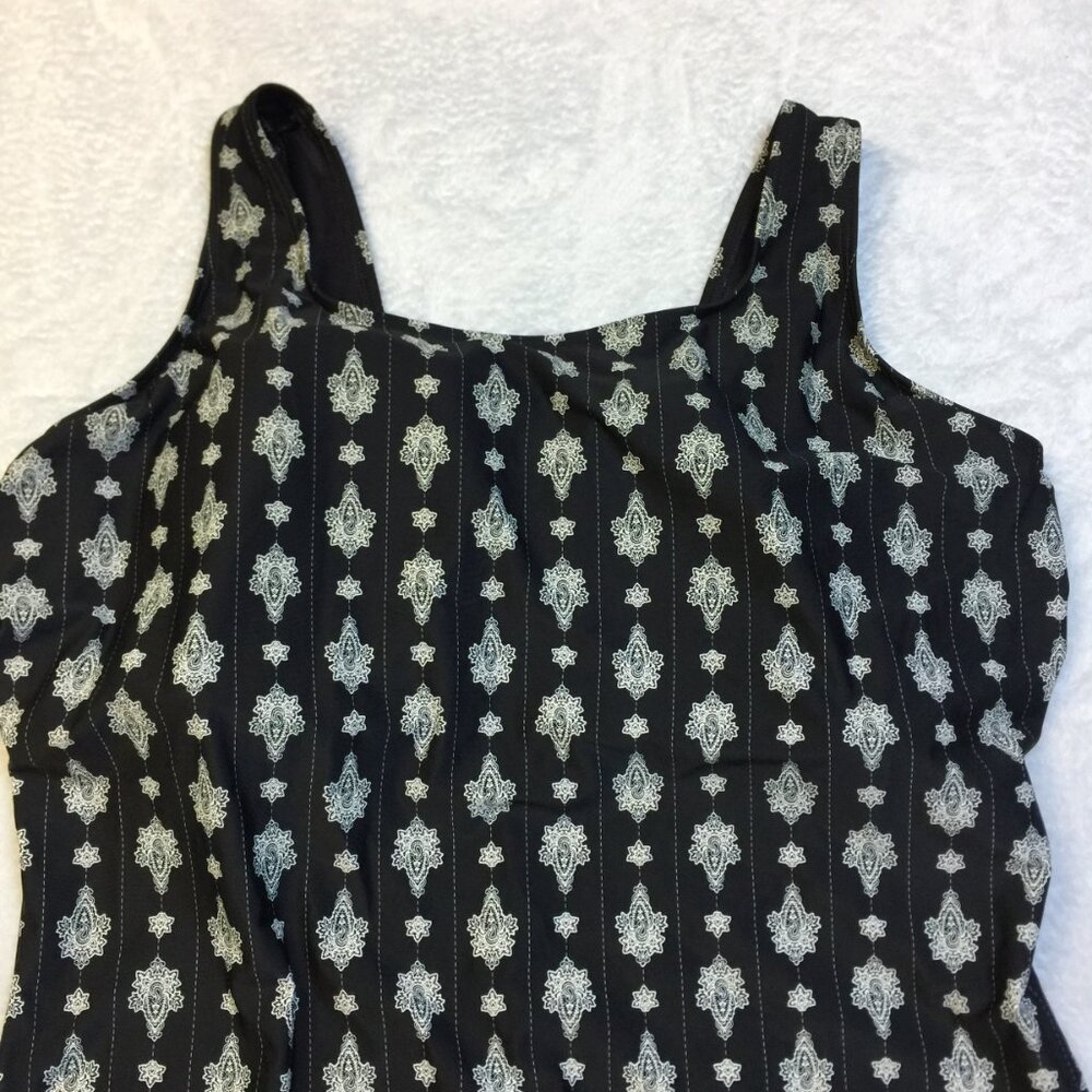 Land's End One Piece Bathing Suit Swimsuit 26W Womens Plus Black White Wireless - Picture 5 of 15